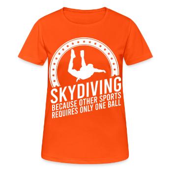 Skydive Freefly Fallschirmspringer Chemise Parachutisme - T-shirt respirant Femme - orange néon - Devant - AI Model Female 172 dark (172cm)