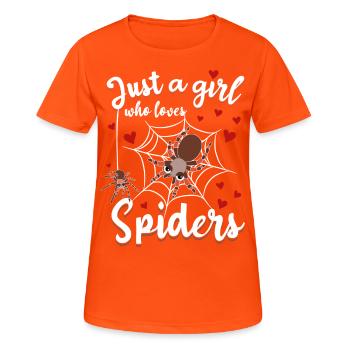 Tarantula Tarantula Terraristics Amphibian Spider - Women's Breathable T-Shirt - neon orange - Front - AI Model Female 172 dark (172cm)