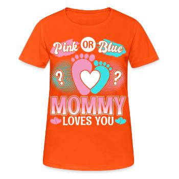 Maman Mère Bébé Cadeau Garçon Filles - T-shirt respirant Femme - orange néon - Devant - AI Model Female 172 dark (172cm)