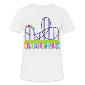 Roller Coaster Amusement Park Kirmes Amusement Park - Women's Breathable T-Shirt - white - Front - AI Model Female 172 dark (172cm)