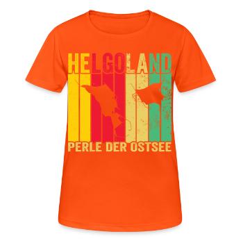 Helgoland Baltic Sea Sylt Deät Lun Lighthouse - Women's Breathable T-Shirt - neon orange - Front - AI Model Female 172 dark (172cm)