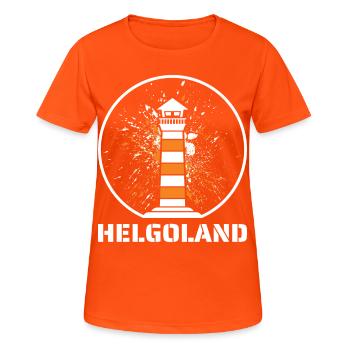 Helgoland Baltic Sea Sylt Deät Lun Lighthouse - Women's Breathable T-Shirt - neon orange - Front - AI Model Female 172 dark (172cm)