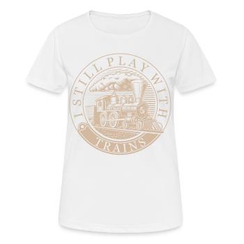 Train model builder, model locomotive locomotive locomotive - Women's Breathable T-Shirt - white - Front - AI Model Female 172 dark (172cm)