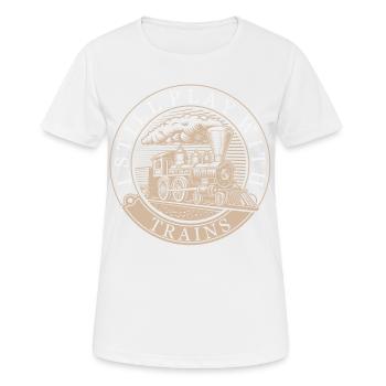 Train Model Builder, Model Locomotive Locomotive - Women's Breathable T-Shirt - white - Front - AI Model Female 172 dark (172cm)