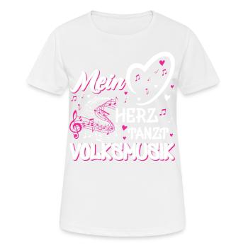 Volksmusik Party Dorffest Ouftit Deutsche Schlager - Frauen T-Shirt atmungsaktiv - Weiß - Vorne - AI Model Female 172 dark (172cm)