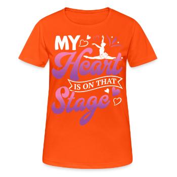 Ballett, Ballerina, Girl, Mädchen, Tanzen - Frauen T-Shirt atmungsaktiv - Neonorange - Vorne - AI Model Female 172 dark (172cm)