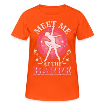 Ballett, Ballerina, Girl, Mädchen, Tanzen - Frauen T-Shirt atmungsaktiv - Neonorange - Vorne - AI Model Female 172 dark (172cm)