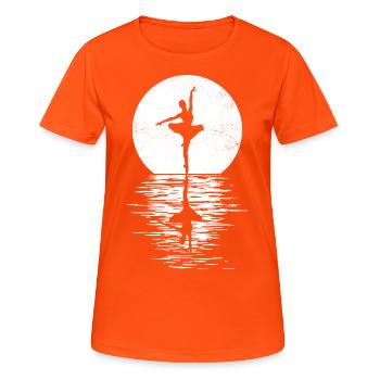 Ballett, Ballerina, Girl, Mädchen, Tanzen - Frauen T-Shirt atmungsaktiv - Neonorange - Vorne - AI Model Female 172 dark (172cm)