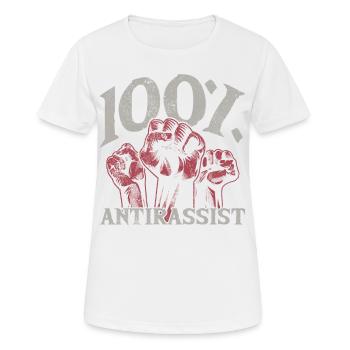 Punk Rock Antirassismus, gegen Rassismus - Frauen T-Shirt atmungsaktiv - Weiß - Vorne - AI Model Female 172 dark (172cm)