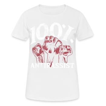 Punk Rock Antirassismus, gegen Rassismus - Frauen T-Shirt atmungsaktiv - Weiß - Vorne - AI Model Female 172 dark (172cm)