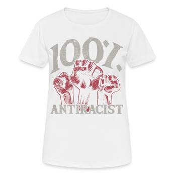 Punk Rock Antirassismus, gegen Rassismus - Frauen T-Shirt atmungsaktiv - Weiß - Vorne - AI Model Female 172 dark (172cm)