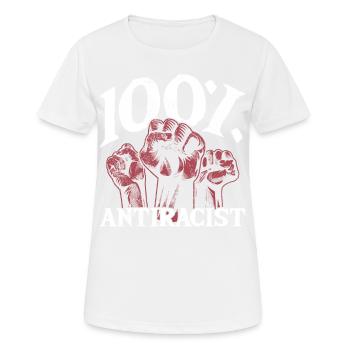 Punk Rock Antirassismus, gegen Rassismus - Frauen T-Shirt atmungsaktiv - Weiß - Vorne - AI Model Female 172 dark (172cm)