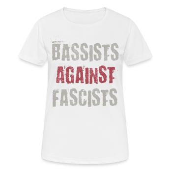 Gitarristen gegen Rassisten Punk Antirassismus - Frauen T-Shirt atmungsaktiv - Weiß - Vorne - AI Model Female 172 dark (172cm)