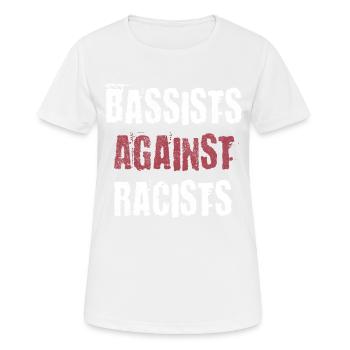 Gitarristen gegen Rassisten Punk Antirassismus - Frauen T-Shirt atmungsaktiv - Weiß - Vorne - AI Model Female 172 dark (172cm)