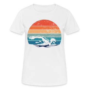 Swimming Coaches, Coaches Swimmers Swimmers - Women's Breathable T-Shirt - white - Front - AI Model Female 172 dark (172cm)