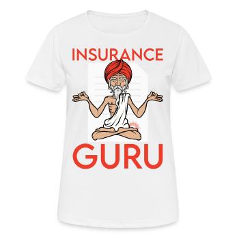 Conseiller en placement, gourou des courtiers d’assurance - T-shirt respirant Femme - blanc - Devant - AI Model Female 172 dark (172cm)