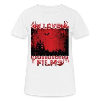 Underground Film, Independent Cinema, Horror - Frauen T-Shirt atmungsaktiv - Weiß - Vorne - AI Model Female 172 dark (172cm)