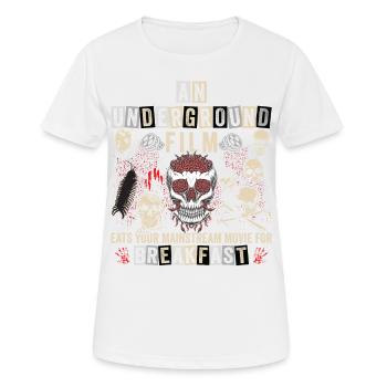 Film underground, Cinéma indépendant, Horreur - T-shirt respirant Femme - blanc - Devant - AI Model Female 172 dark (172cm)