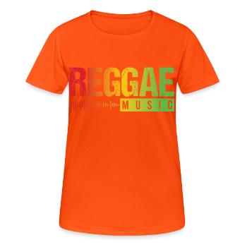 Good Vibes Only Rastafari Rasta Jamaica Reggae - T-shirt respirant Femme - orange néon - Devant - AI Model Female 172 dark (172cm)