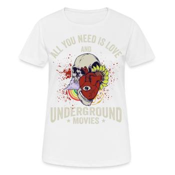 Film underground, Cinéma indépendant, Horreur - T-shirt respirant Femme - blanc - Devant - AI Model Female 172 dark (172cm)