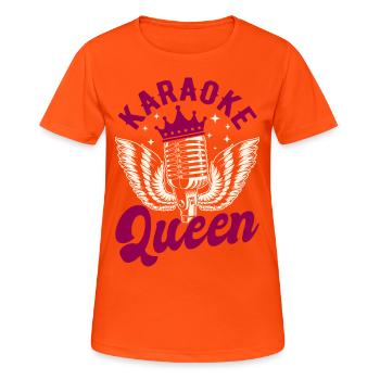 Queen Karaoke Bar, Party, Firmenfeier, Frauen - Frauen T-Shirt atmungsaktiv - Neonorange - Vorne - AI Model Female 172 dark (172cm)