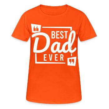 Super Dad, Daddy, bester Vater Papa Vatertag - Frauen T-Shirt atmungsaktiv - Neonorange - Vorne - AI Model Female 172 dark (172cm)