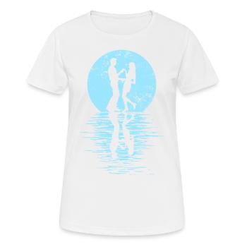Danseurs Danse Couple Danse, Danse Rumba Renard Tango Salsa - T-shirt respirant Femme - blanc - Devant - AI Model Female 172 dark (172cm)
