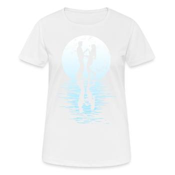 Danseurs Danse Couple Danse, Danse Rumba Renard Tango Salsa - T-shirt respirant Femme - blanc - Devant - AI Model Female 172 dark (172cm)