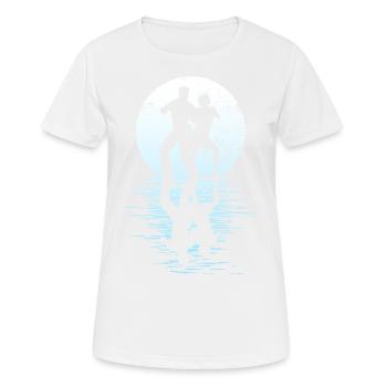 Danseurs Danse Couple Danse, Danse Rumba Renard Tango Salsa - T-shirt respirant Femme - blanc - Devant - AI Model Female 172 dark (172cm)