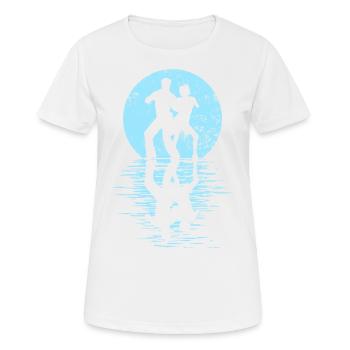Danseurs Danse Couple Danse, Danse Rumba Renard Tango Salsa - T-shirt respirant Femme - blanc - Devant - AI Model Female 172 dark (172cm)