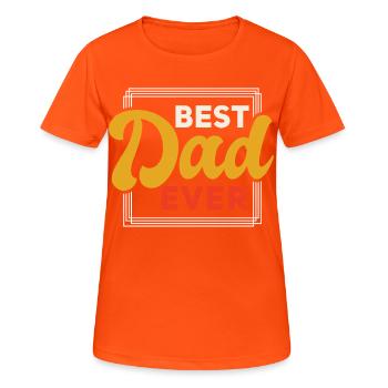 Super Dad, Daddy, bester Vater Papa Vatertag - Frauen T-Shirt atmungsaktiv - Neonorange - Vorne - AI Model Female 172 dark (172cm)
