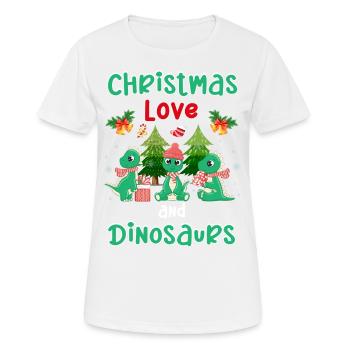 This Boy Loves Dinosaur Kids Boy Boy Dino - Women's Breathable T-Shirt - white - Front - AI Model Female 172 dark (172cm)