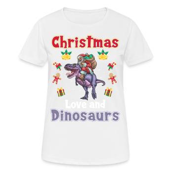 This Boy Loves Dinosaur Kids Boy Boy Dino - Women's Breathable T-Shirt - white - Front - AI Model Female 172 dark (172cm)
