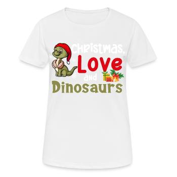 This Boy Loves Dinosaur Kids Boy Boy Dino - Women's Breathable T-Shirt - white - Front - AI Model Female 172 dark (172cm)