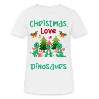 This Boy Loves Dinosaur Kids Boy Boy Dino - Women's Breathable T-Shirt - white - Front - AI Model Female 172 dark (172cm)