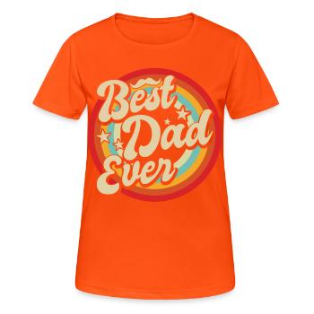 Super Dad, Daddy, bester Vater Papa Vatertag - Frauen T-Shirt atmungsaktiv - Neonorange - Vorne - AI Model Female 172 dark (172cm)