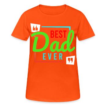 Super Dad, Daddy, bester Vater Papa Vatertag - Frauen T-Shirt atmungsaktiv - Neonorange - Vorne - AI Model Female 172 dark (172cm)