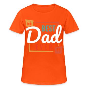 Super Dad, Daddy, bester Vater Papa Vatertag - Frauen T-Shirt atmungsaktiv - Neonorange - Vorne - AI Model Female 172 dark (172cm)
