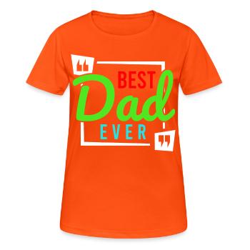 Super Dad, Daddy, bester Vater Papa Vatertag - Frauen T-Shirt atmungsaktiv - Neonorange - Vorne - AI Model Female 172 dark (172cm)