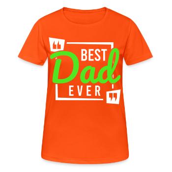 Super Dad, Daddy, bester Vater Papa Vatertag - Frauen T-Shirt atmungsaktiv - Neonorange - Vorne - AI Model Female 172 dark (172cm)