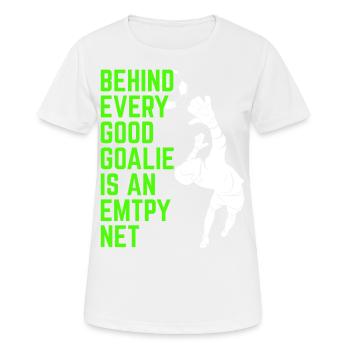 Fußball Tormann Soccer Goalie Spieler Fan Trainer - Frauen T-Shirt atmungsaktiv - Weiß - Vorne - AI Model Female 172 dark (172cm)