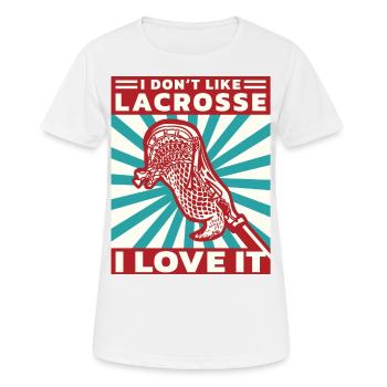Lacrosse LAX Club Team Spieler Trainer Fans Coach - Frauen T-Shirt atmungsaktiv - Weiß - Vorne - AI Model Female 172 dark (172cm)