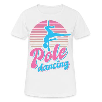 Pole Dance Dancer, Pole Dance, Pole Dancing - T-shirt respirant Femme - blanc - Devant - AI Model Female 172 dark (172cm)