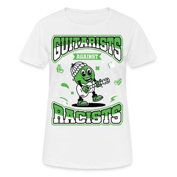 Gitarristen gegen Rassisten Punk Antirassismus - Frauen T-Shirt atmungsaktiv - Weiß - Vorne - AI Model Female 172 dark (172cm)
