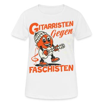 Gitarristen gegen Rassisten Punk Antirassismus - Frauen T-Shirt atmungsaktiv - Weiß - Vorne - AI Model Female 172 dark (172cm)