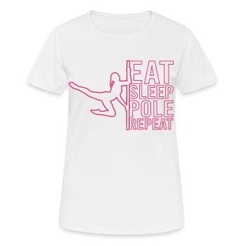 Pole Dance Dancer, Pole Dance, Pole Dancing - T-shirt respirant Femme - blanc - Devant - AI Model Female 172 dark (172cm)