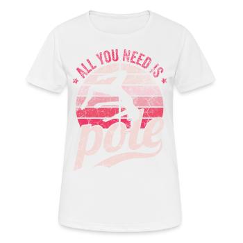 Pole Dance Dancer, Pole Dance, Pole Dancing - T-shirt respirant Femme - blanc - Devant - AI Model Female 172 dark (172cm)
