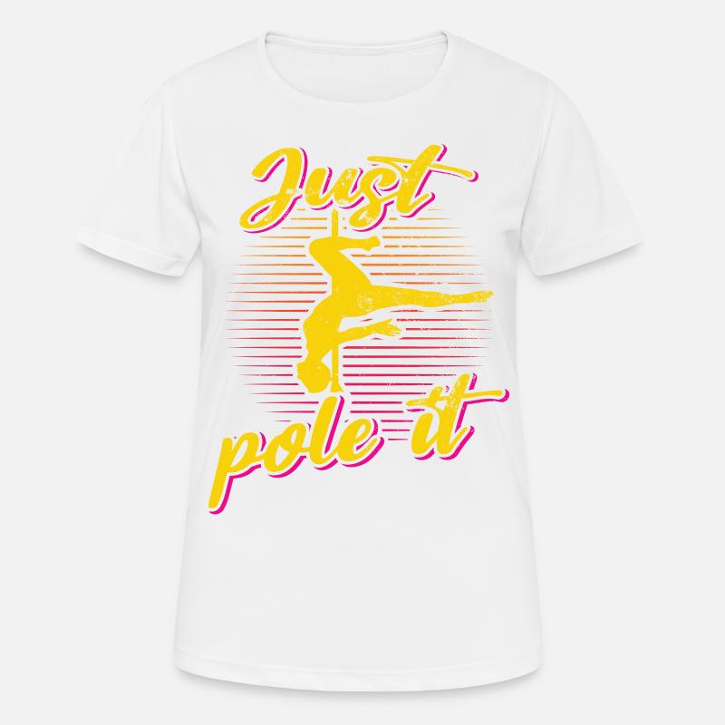 Ballerina di pole dance, pole dance, pole dance - Maglietta da donna traspirante - bianco