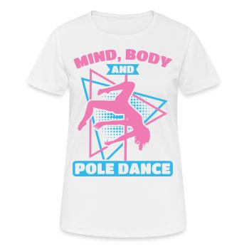Pole Dance Dancer, Pole Dance, Pole Dancing - T-shirt respirant Femme - blanc - Devant - AI Model Female 172 dark (172cm)