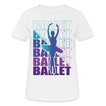 Ballett, Ballerina, Girl, Mädchen, Tanzen - Frauen T-Shirt atmungsaktiv - Weiß - Vorne - AI Model Female 172 dark (172cm)